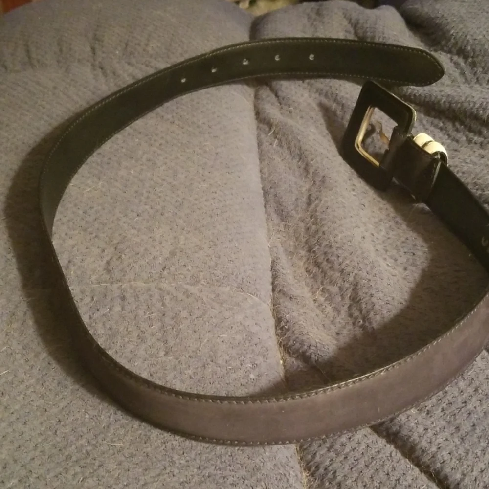 Jaeger vintage black leather belt